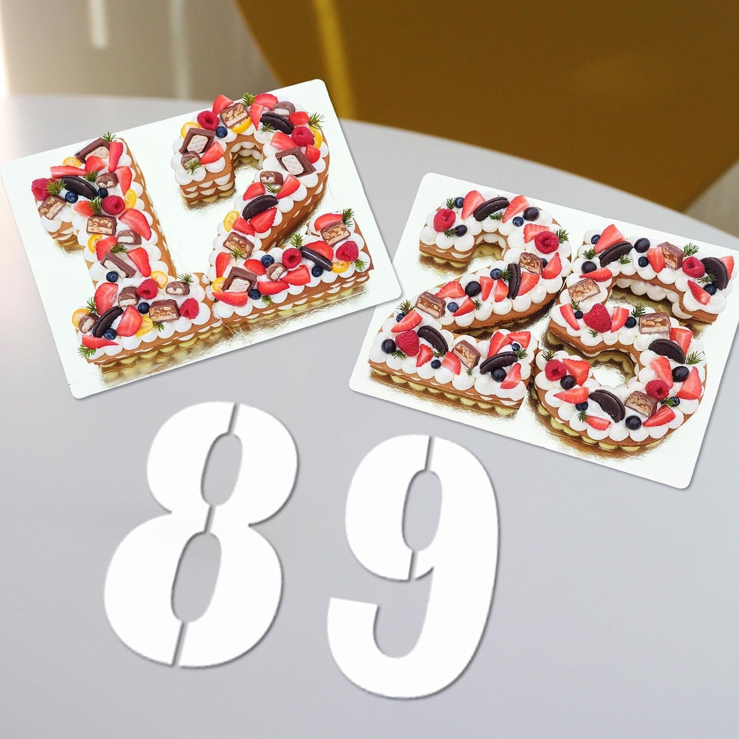 4 Inch Number Stencils Set, 0-9 Plastic Address Number Stencils Reusable Cake Digital Templates for Painting on Wall,Wood,Rock,Mailbox and DIY Art Projects