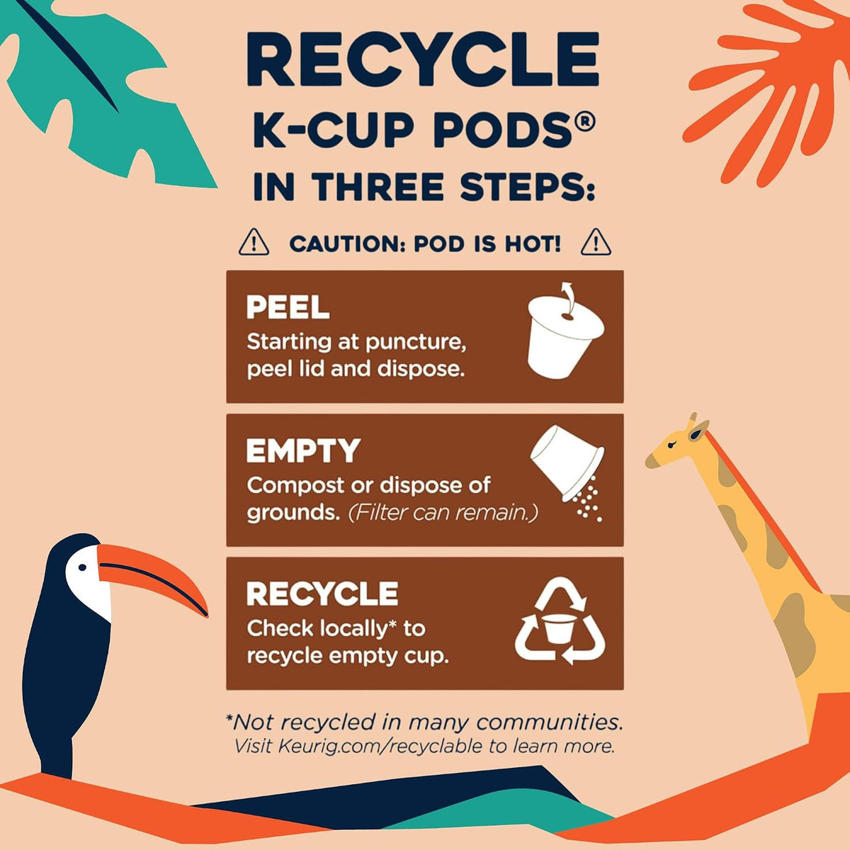 Kahawa 1893 Medium Roast Coffee K-Cup Pods Safari Blend (20 Count) | As Seen on Shark Tank, High Antioxidants, Naturally Sweet, Organically Grown & Cultivated, Ethically & Sustainably Sourced