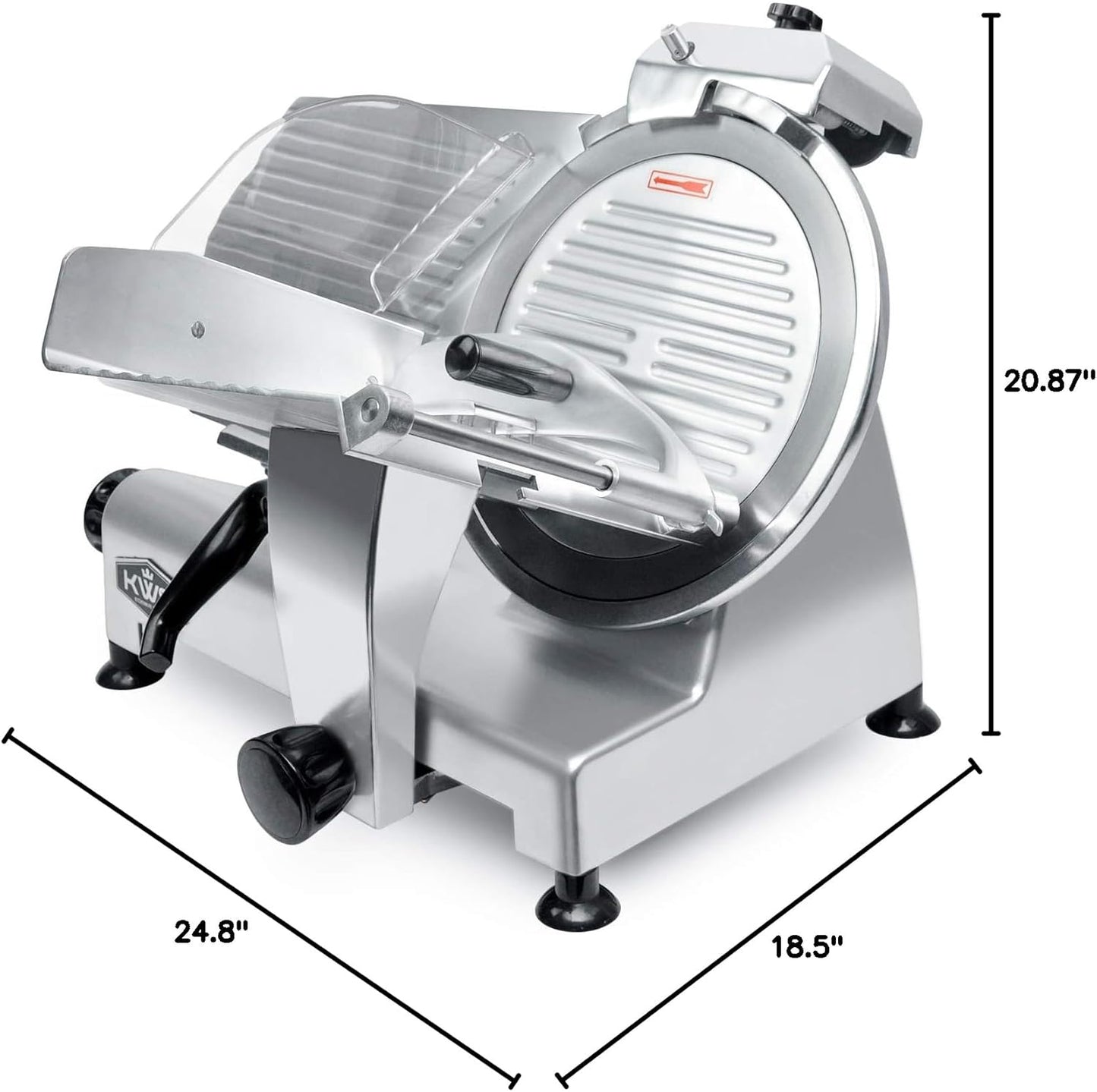 KWS Commercial 420W Electric Meat Slicer 12" Frozen Meat Deli Slicer Restaurant and Home Use Stainless Steel Blade [ETL, NSF
