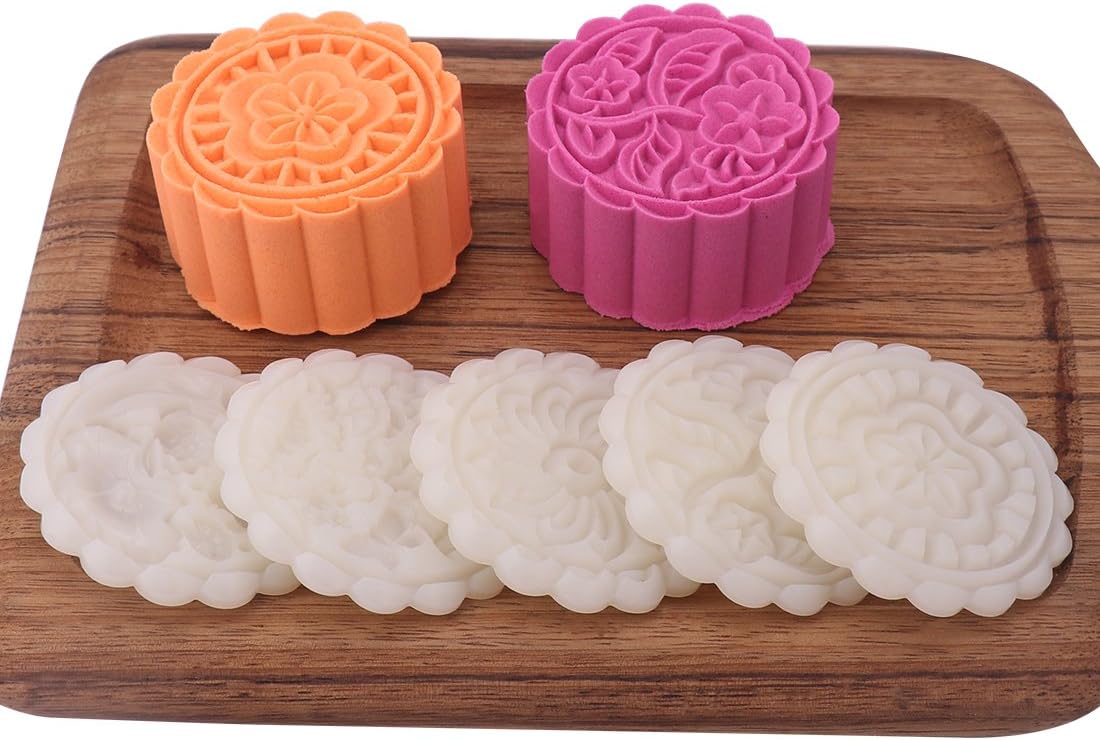 Cookie Stamp Mooncake Mold Set, Cookie Press Maker 150g Shaper