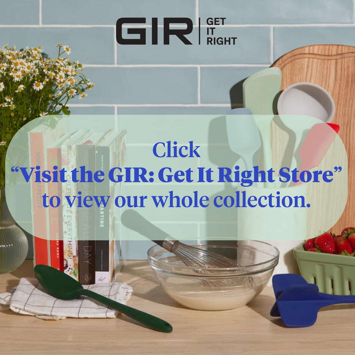 GIR: Get It Right Heat-Resistant Silicone Spatula Turner - 11-Inch White Studio - Seamless One-Piece Design - Nonstick & Dishwasher-Friendly - Non-Scratch Baking Spatula & Pancake Flipper