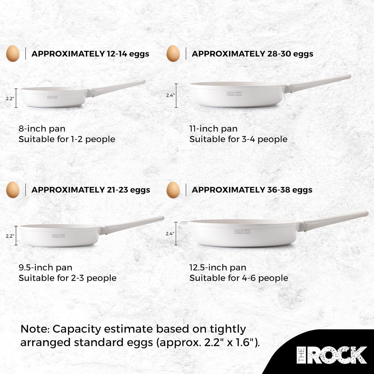 THE ROCK SOHO 11-Inch Ceramic Non Stick Frying Pan – Nothing Sticks, Never Warps, Lasts Longer, Non Toxic Skillet with Heat-Resistant Handle, PTFE PFOA & PFAS Free, Oven & Dishwasher Safe, Cream