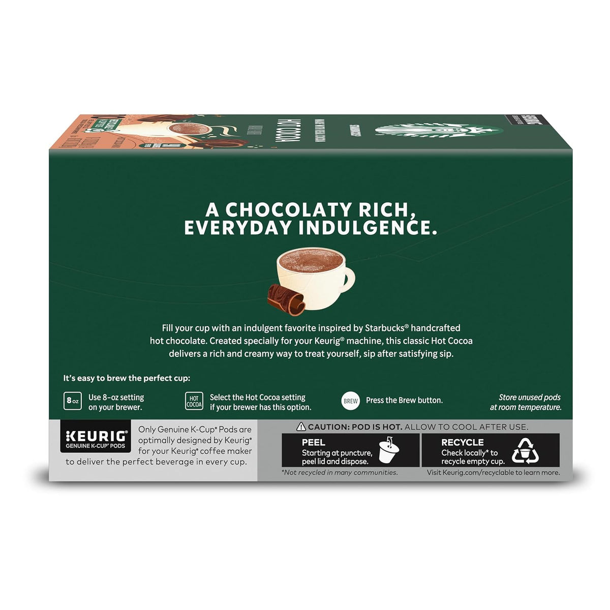 Starbucks K-Cup Coffee Pods, Flavored Hot Cocoa, Classic Hot Cocoa, 60 Keurig Pods