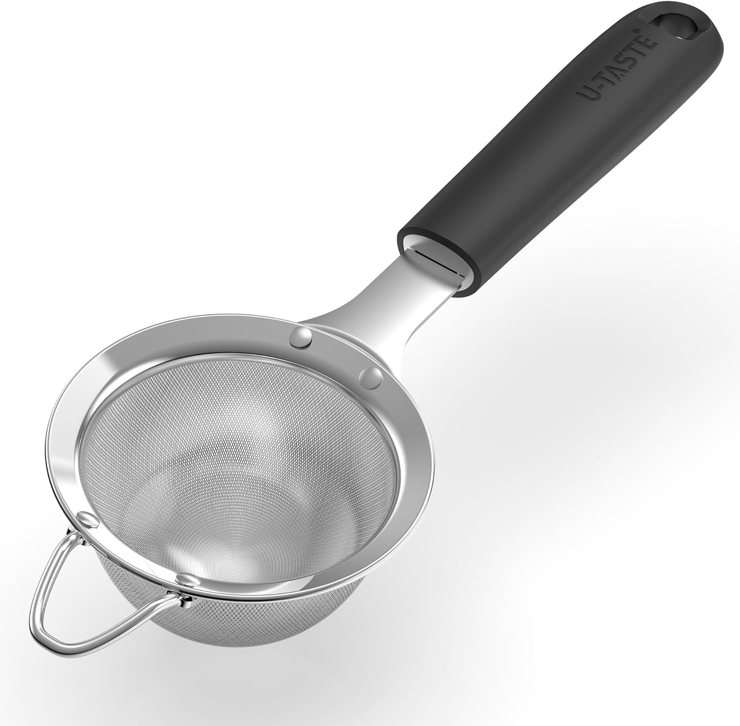 U-Taste Small Fine Mesh Strainer: 18/8 Stainless Steel 3.35in 30 Mesh Kitchen Food Sieve with Sturdy