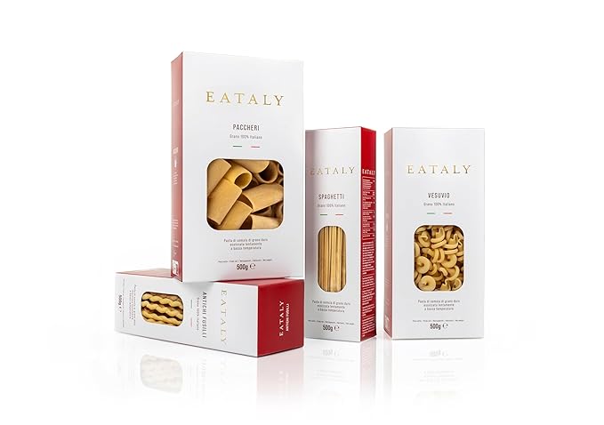 Eataly Italian Spaghetti Pasta Noodles - 500g (17 oz.) Box -Authentic Durum Semolina Wheat - Made in Italy- Dried Pasta for Gourmet Dining, 1 Pack