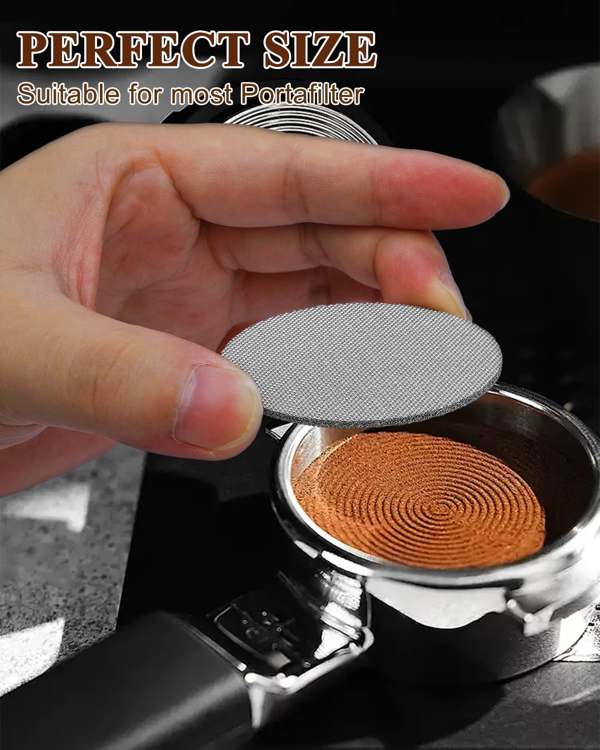 53.5mm Puck Screen & Food-Grade Silicone Puck Screen Holder