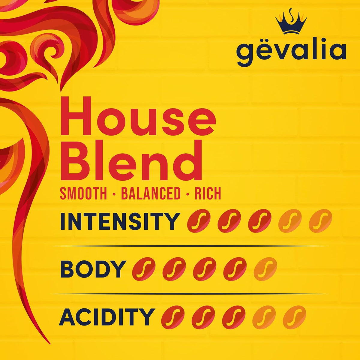 Gevalia Ground Coffee, House Blend Medium Roast, 12 oz Bag