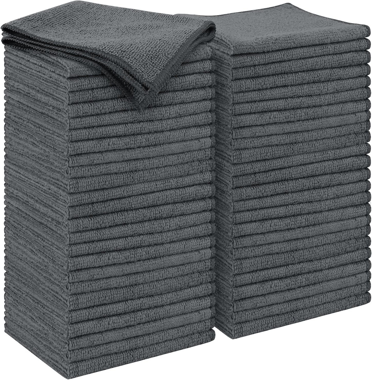 AIDEA Microfiber Cleaning Cloth Grey 50PK, Microfiber Towels for Cars, Premium Car Cloths, Dusting C