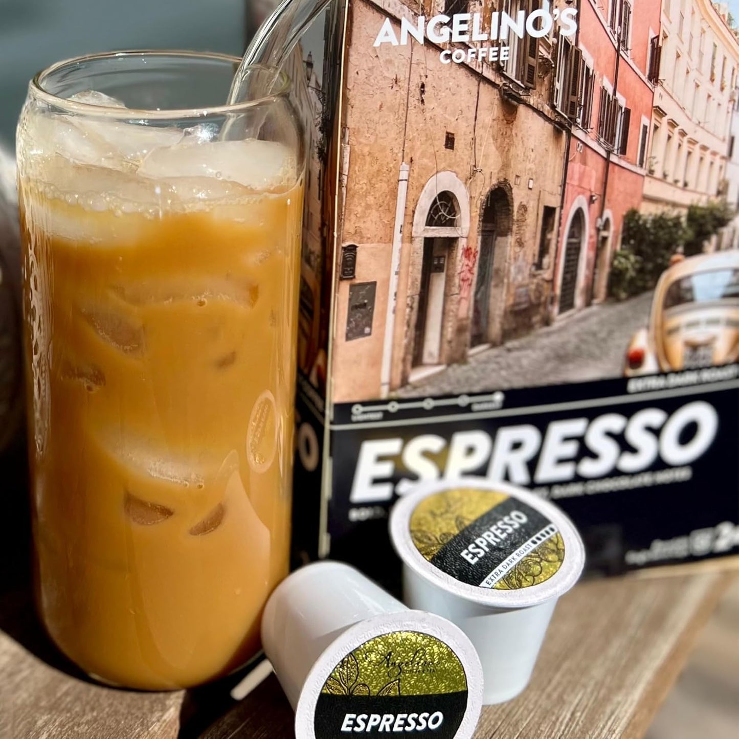 Angelino's Coffee Reserve Collection Coffee Pods Variety Pack, Medium & Dark Roast Coffee K Cups Compatible, 96 Count for Keurig Brewers, Includes Breakfast in Antigua, Hawaiian Hula, Mad Professor, and Espresso