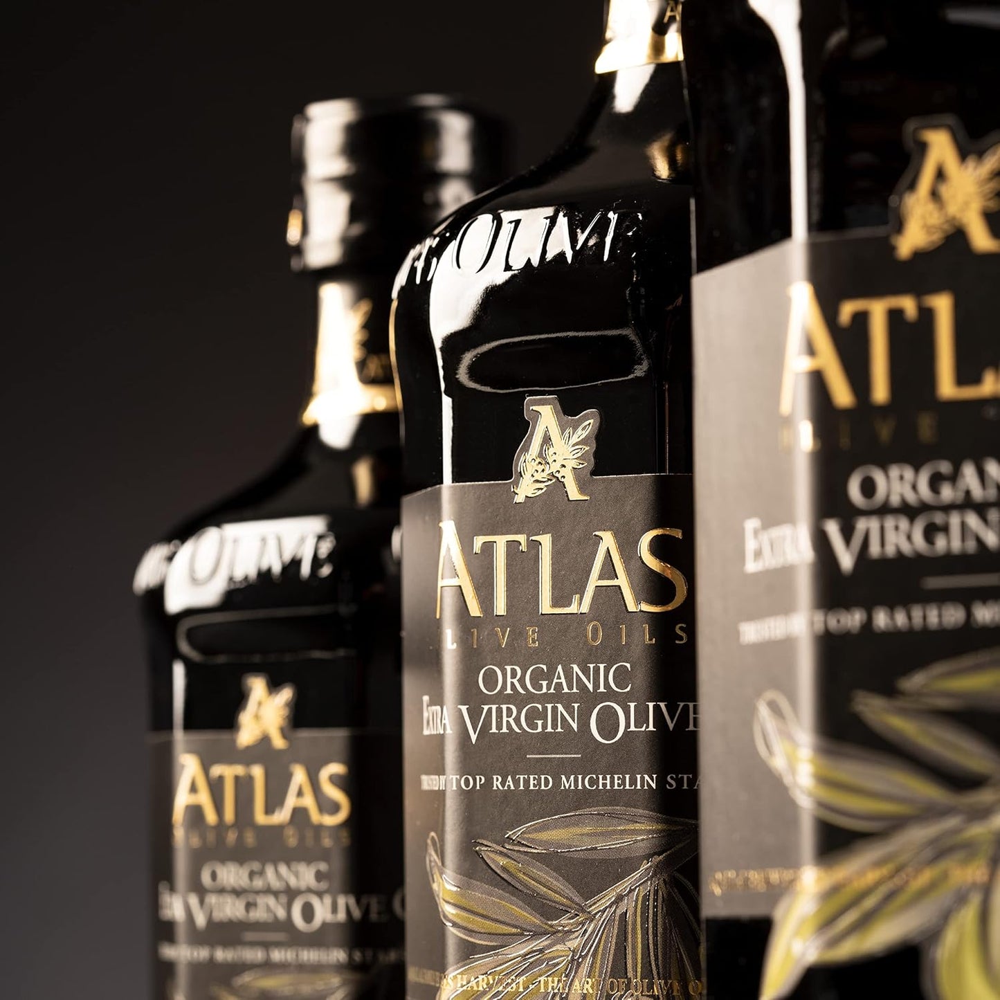 Atlas Organic Extra Virgin Olive Oil, Moroccan, High Polyphenol, 500 mL | Cold Pressed EVOO With High Smoke Point, Trusted By Award-Winning Chefs, One Family Farm, Polyphenol-Rich & Smooth Finish