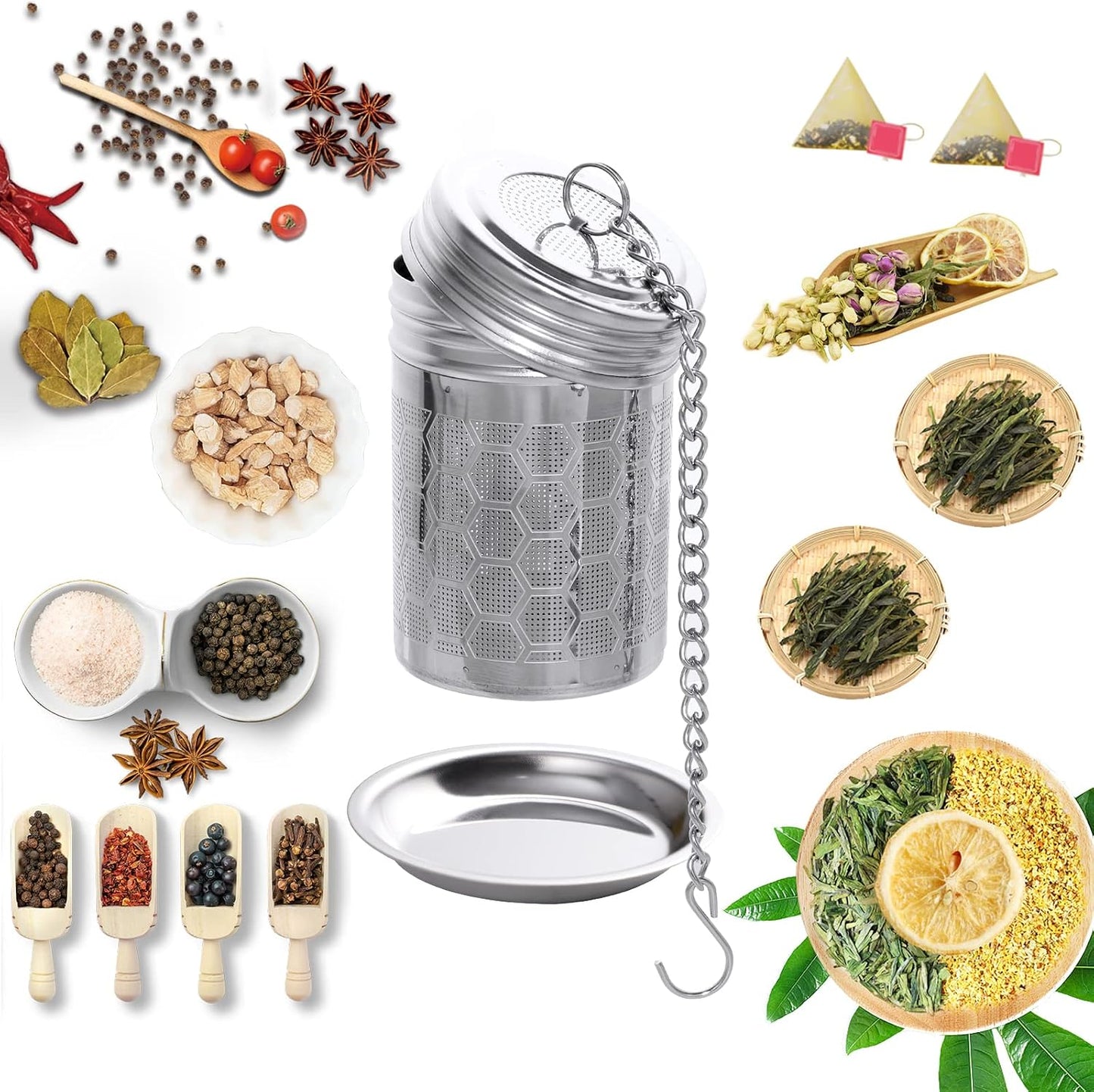 2 Pack Tea Infusers For Loose Tea, 304 Stainless Steel, 2 Inch