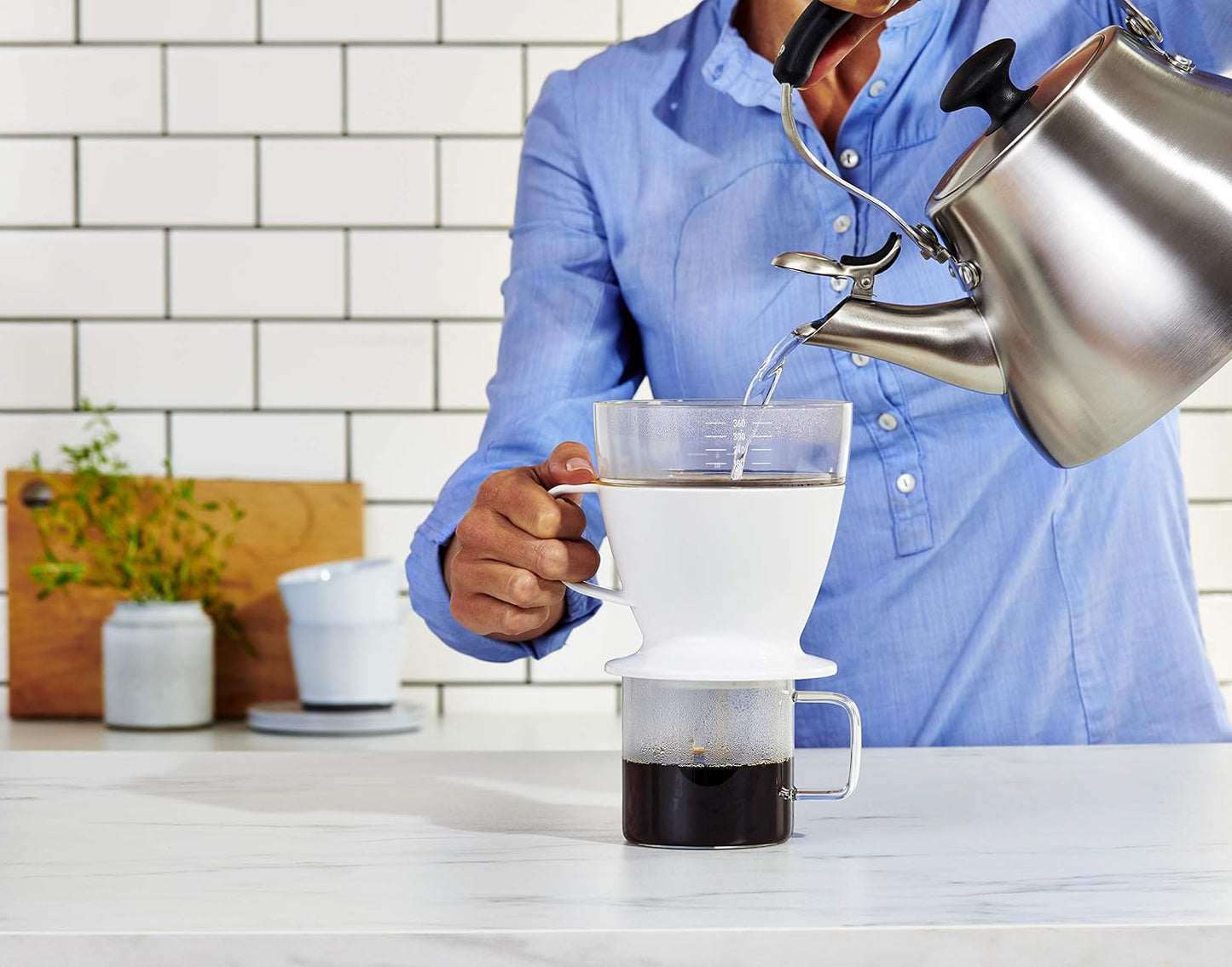 OXO Brew Single Serve Pour-Over Coffee Maker with Water Tank, 12 oz.