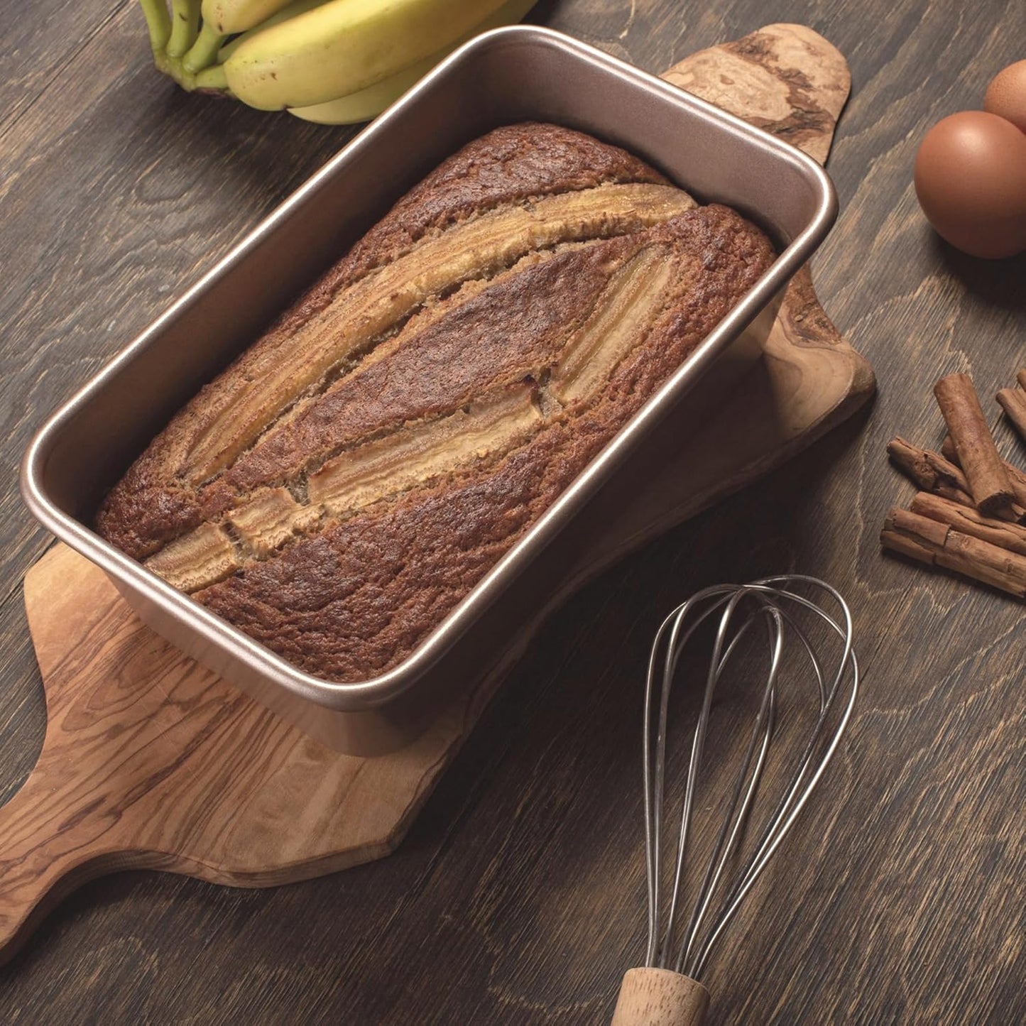 5 x 9 inch Nonstick Loaf Pan 1lb for Oven Baking, PFOA & BPA Free | | Non-Toxic - High Carbon Steel - Gold - Banana Bread Mold