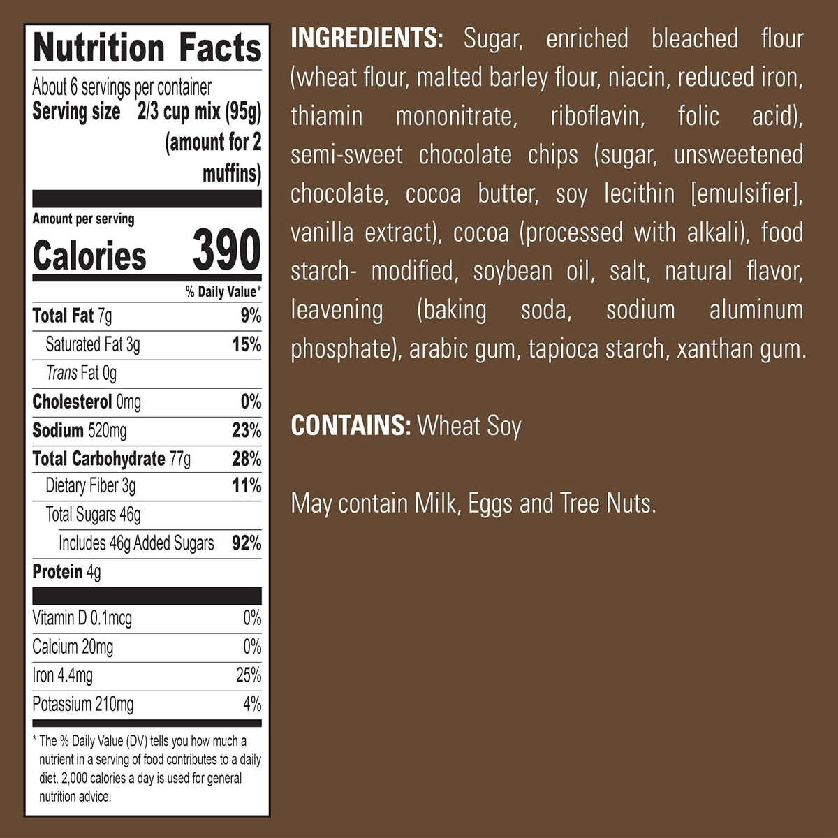 Krusteaz Muffin Mix, Double Chocolate Muffin Mix, Made with Real Chocolate Chips & No Artificial Flavors, Colors or Preservatives, 20 Ounce Box (Pack of 4)