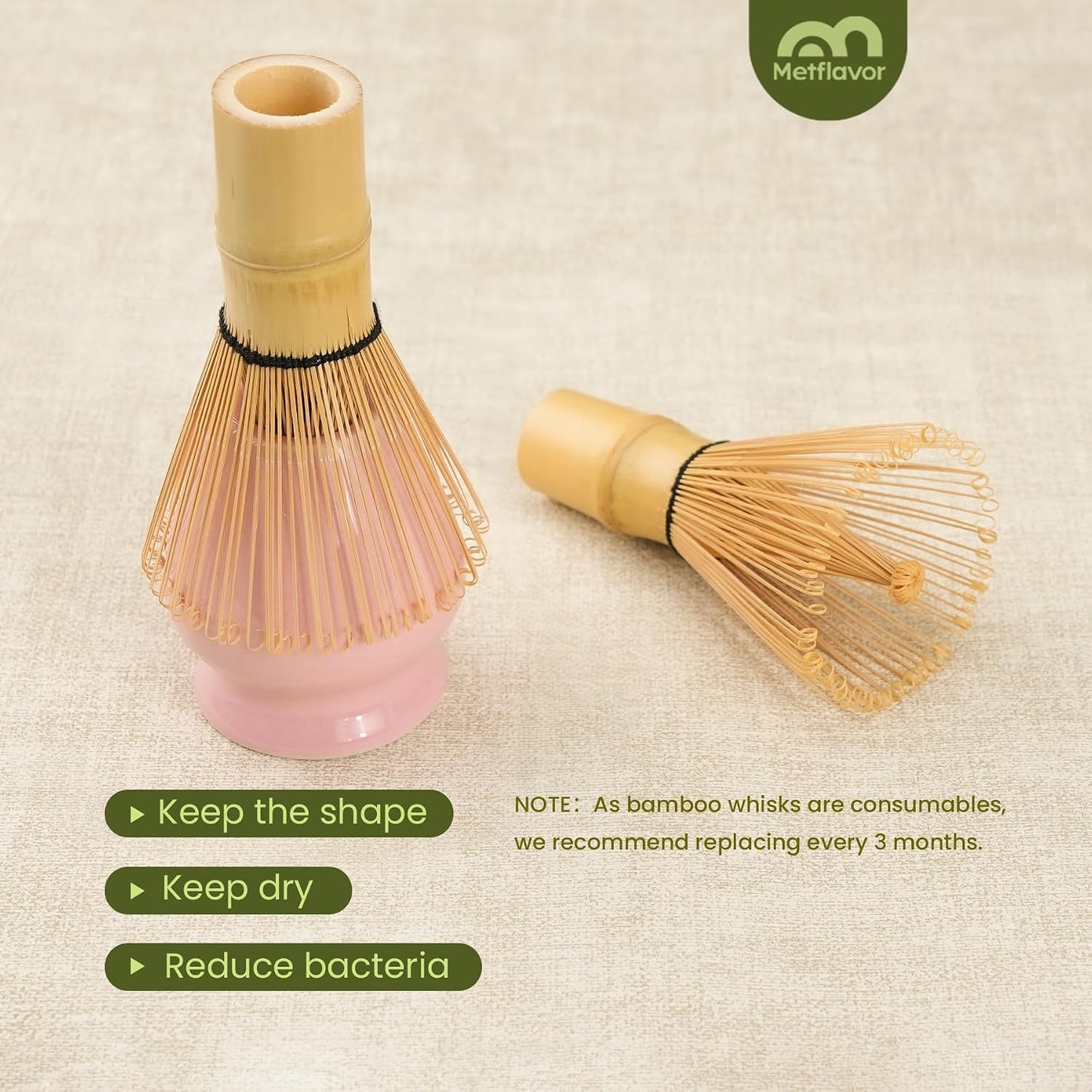 7Pcs Matcha Whisk Set, Matcha Set Whisk and Bowl | Bamboo Scoop, Scoop Rest, Sifter and Tea Towel, Matcha Kit W/Carved Cherry Blossm Pattern for Matcha Lovers (Pink)