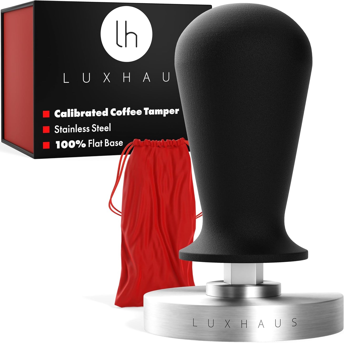 LuxHaus Espresso Tamper - 53mm Calibrated Coffee Tamper for Espresso Machine with Spring Loaded 100%