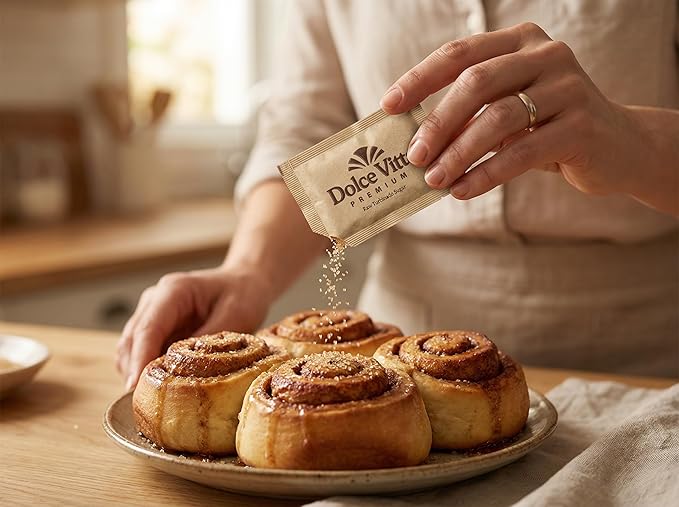 Raw Sugar Dolce Vitta Premium, (400 Ct Box) - Raw Sugar Turbinado Cane Sugar Packets, Pure, All-Natural Turbinado Sugar, Sugar Pure Cane, Non-GMO Project Verified, Kosher, Vegan and Gluten Free.