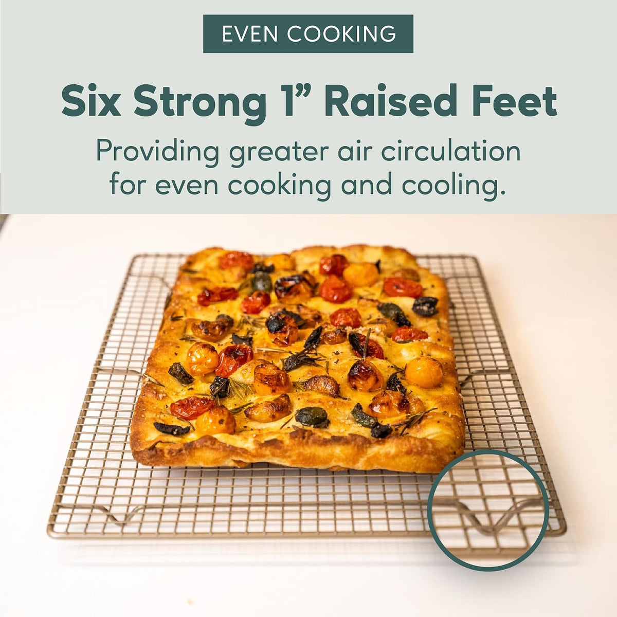 Durable Cooling Rack for Cooking and Baking - 11.5" x 16.5" | Professional Grade Premium 100% Stainless Steel, Baking Rack, Roasting, Grilling, Dishwasher Safe, Oven Safe, Wire Rack