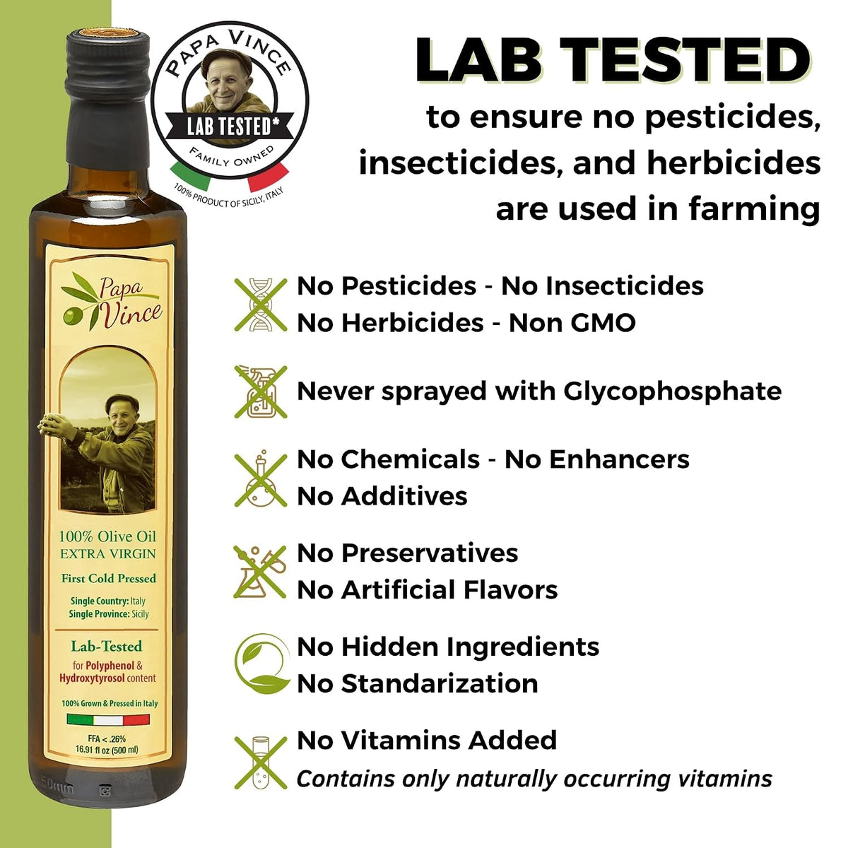 Papa Vince Olive Oil Extra Virgin - First Cold Press