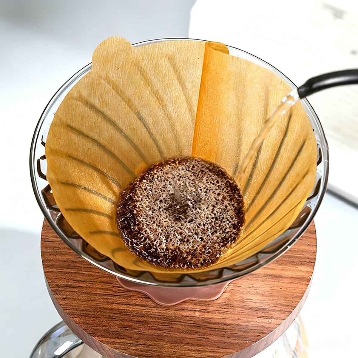 ZHIYE 100PCS Coffee Filter, Disposable Unbleached Cone Filter Papers Size 01 for Coffee Dripper & Pour Over Coffee Maker, 1-2 Cups