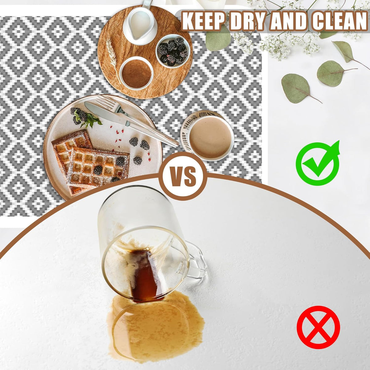 Ethnic Geometric Dish Drying Mat for Kitchen Counter Coffee Bar Mat Hide Stain Absorbent Rubber Backed Dish Drainer Rack Pad Coffee Maker Espresso Machine Table Accessories 15.7 x 23.6 Inch