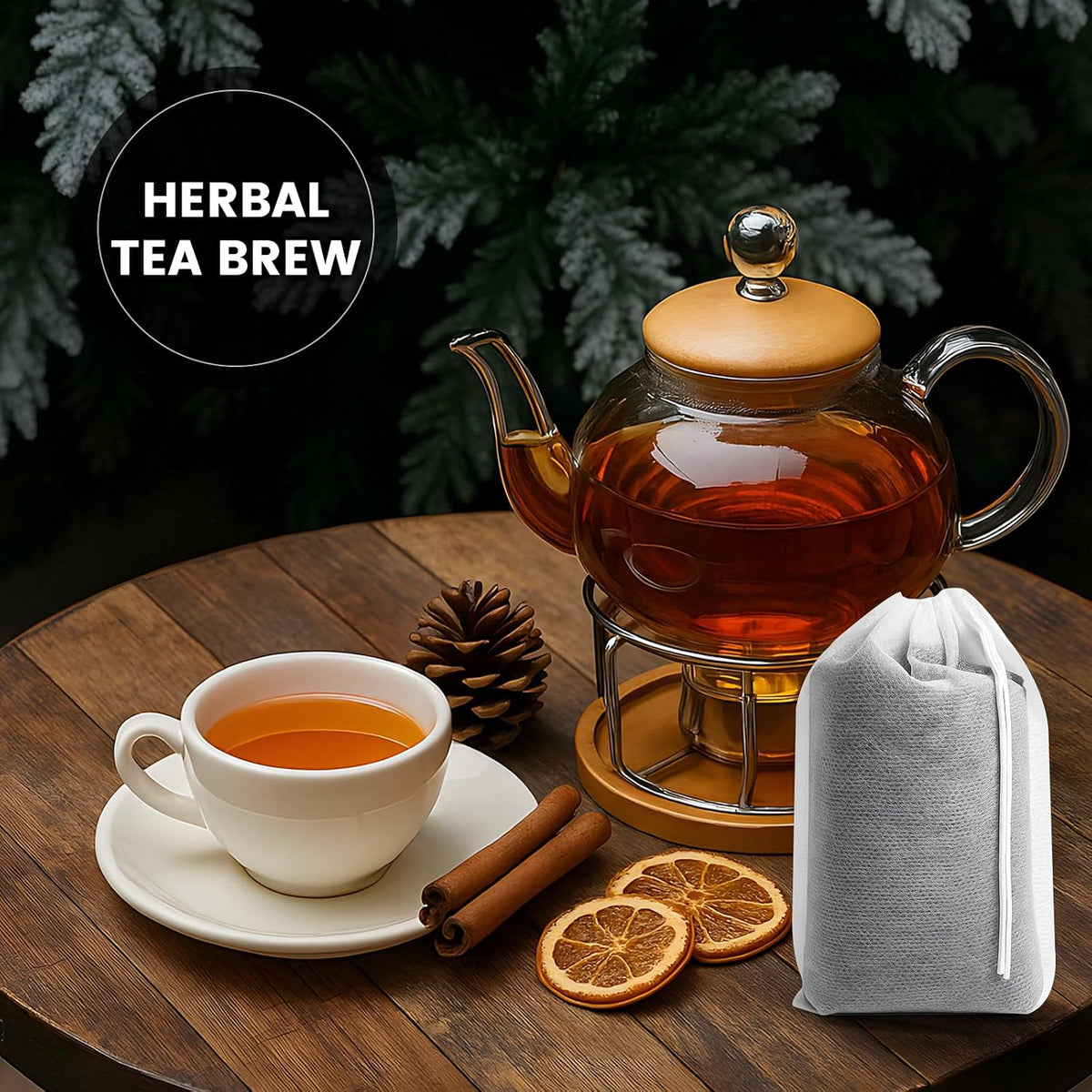 Cold Brew Bags, 120 Count Brew Coffee Filter Bags, 4x6 Inch | Disposable Fine Mesh Drawstring Pouches, Fits Mason Jars & French Press, Ideal for Cold Brew, Coffee, Tea, Herbs & Spices