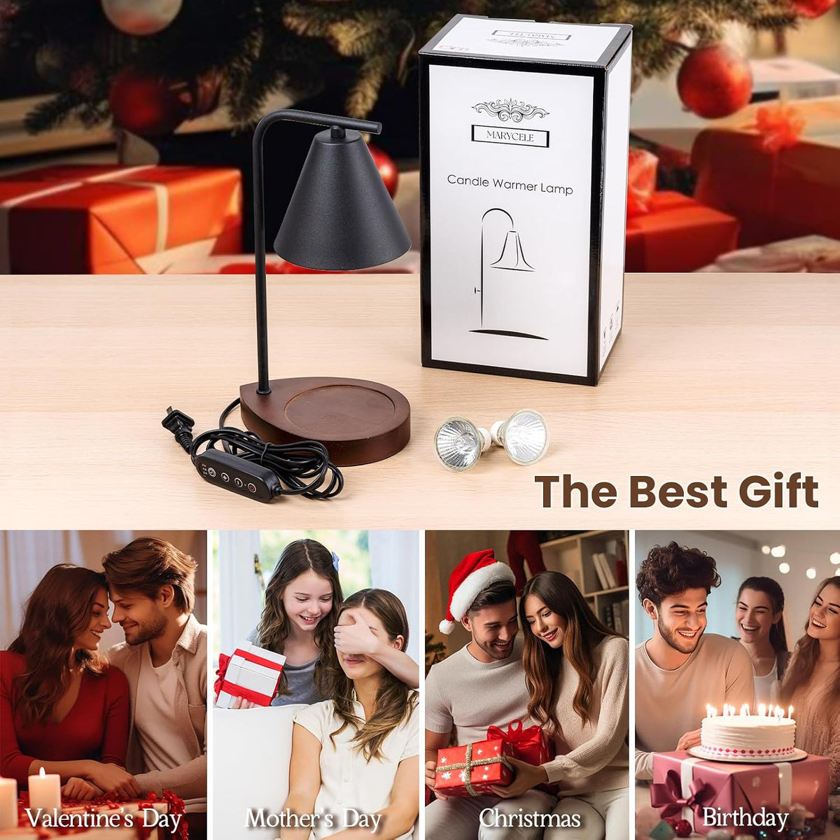 Marycele Candle Warmer Lamp with Timer, Electric Wax Lamp Gifts Home Decor