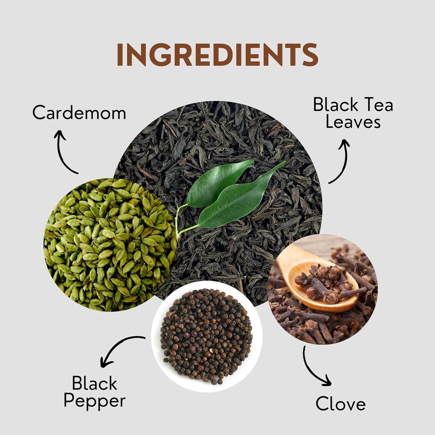 Masala Chai Black Tea Loose Leaf Blended with Indian Spices (3.5oz/100gm)