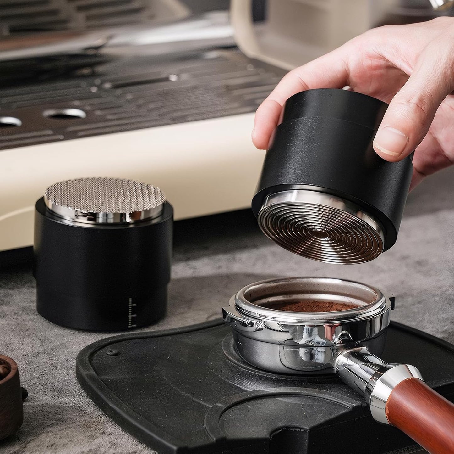 58.35MM Espresso Accessories - WDT Tool , Coffee Tamper set with 2-in-1 Design, 304 Stainless Steel Premium Coffee Accessories for Home Baristas & Beginners