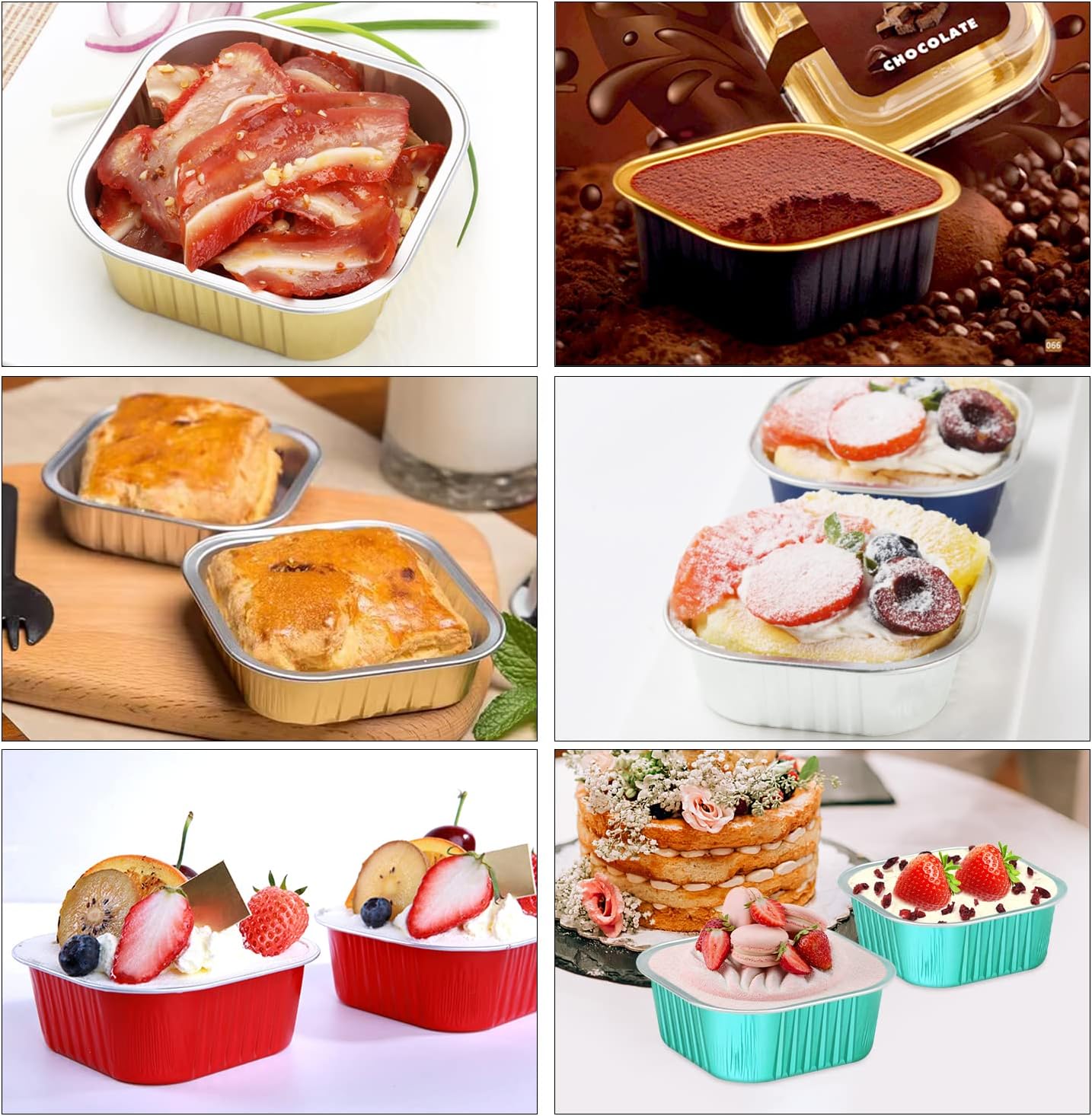 LNYZQUS 80 Pack 10oz Mini Cake Pans with Lids and Spoons for Bake Sales
