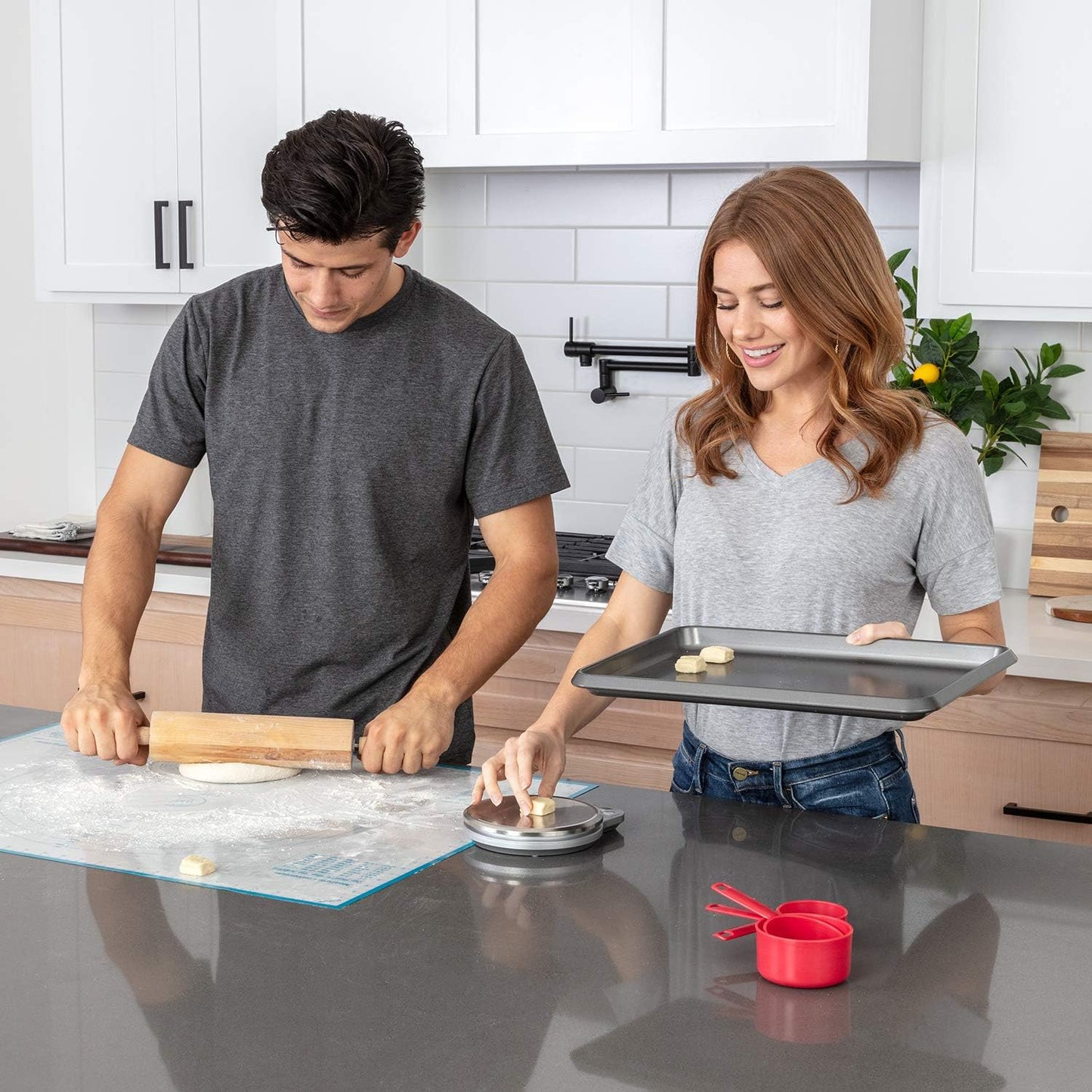 Silicone Pastry Mat XXL, Extra Large Dough Rolling Mat for Baking & Pizza | Non-Slip, Easy-Clean Surface, 23.5 x 31.5 Inches, Printed Measurements & Conversion Chart, For Dough, Cookies, Pie & Fondant.