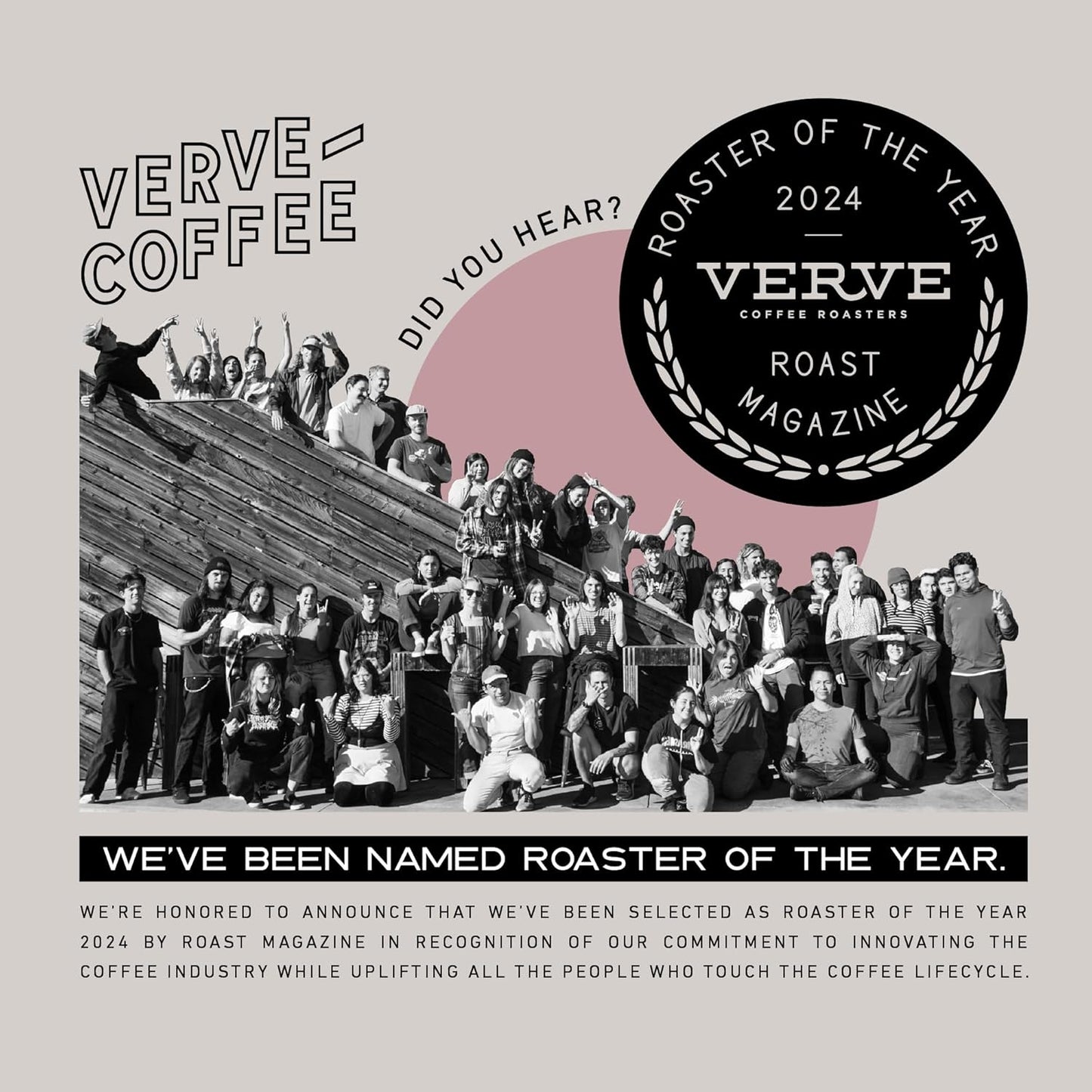 Verve Whole Bean Coffee, Aster Blend, Medium Roast Coffee Beans, Brewed or Espresso, Ethiopian Blend, Resealable Pouch, Hot or Cold Brew, Nectarine
