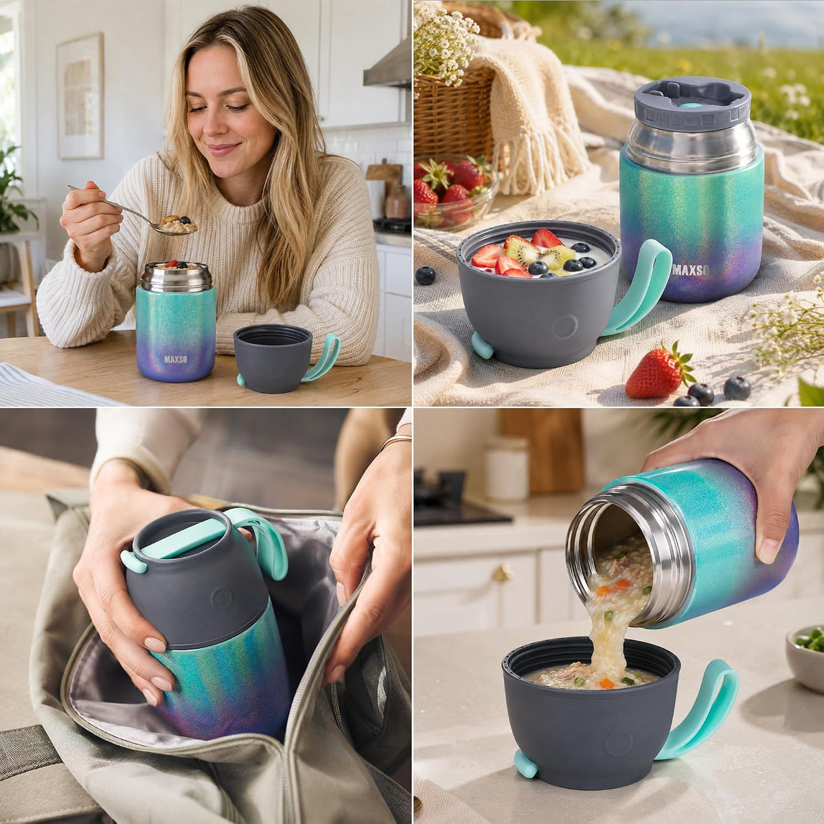 Insulated Thermo Soup Jar for Kids & Adults