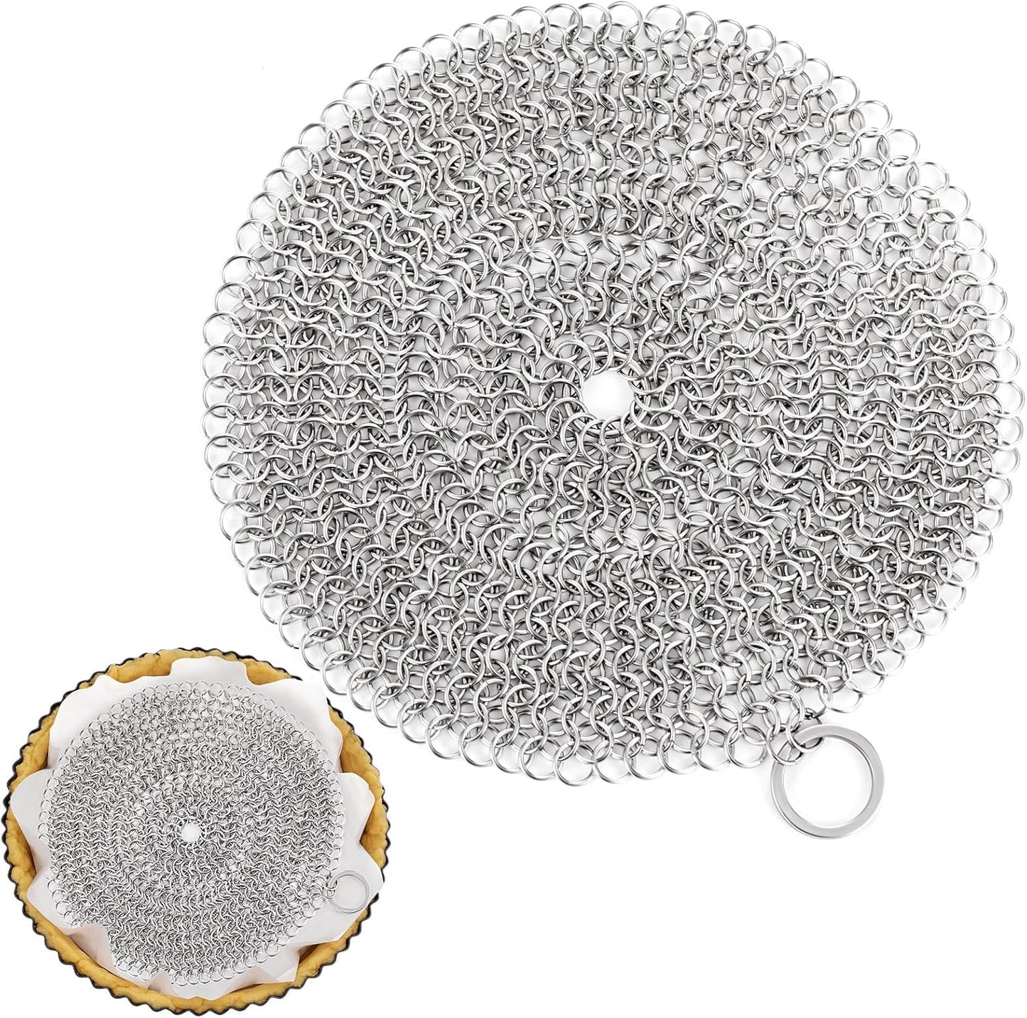 Patelai 1 Pcs Stainless Steel Pie Weights for Baking Universal Fit Pie Weight for 7-10 Inch Pies Rou