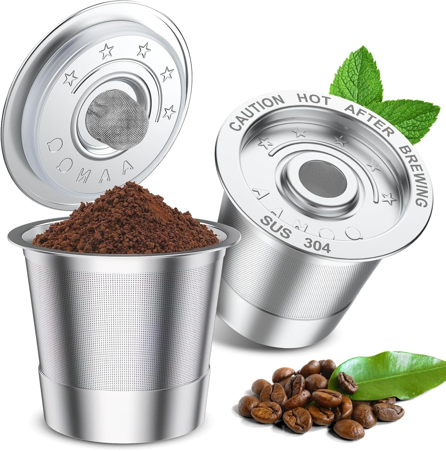 2 Pack K Cup Reusable Coffee Pods for Keurig: Stainless Steel Refillable K Cup - Reusable Coffee Fil