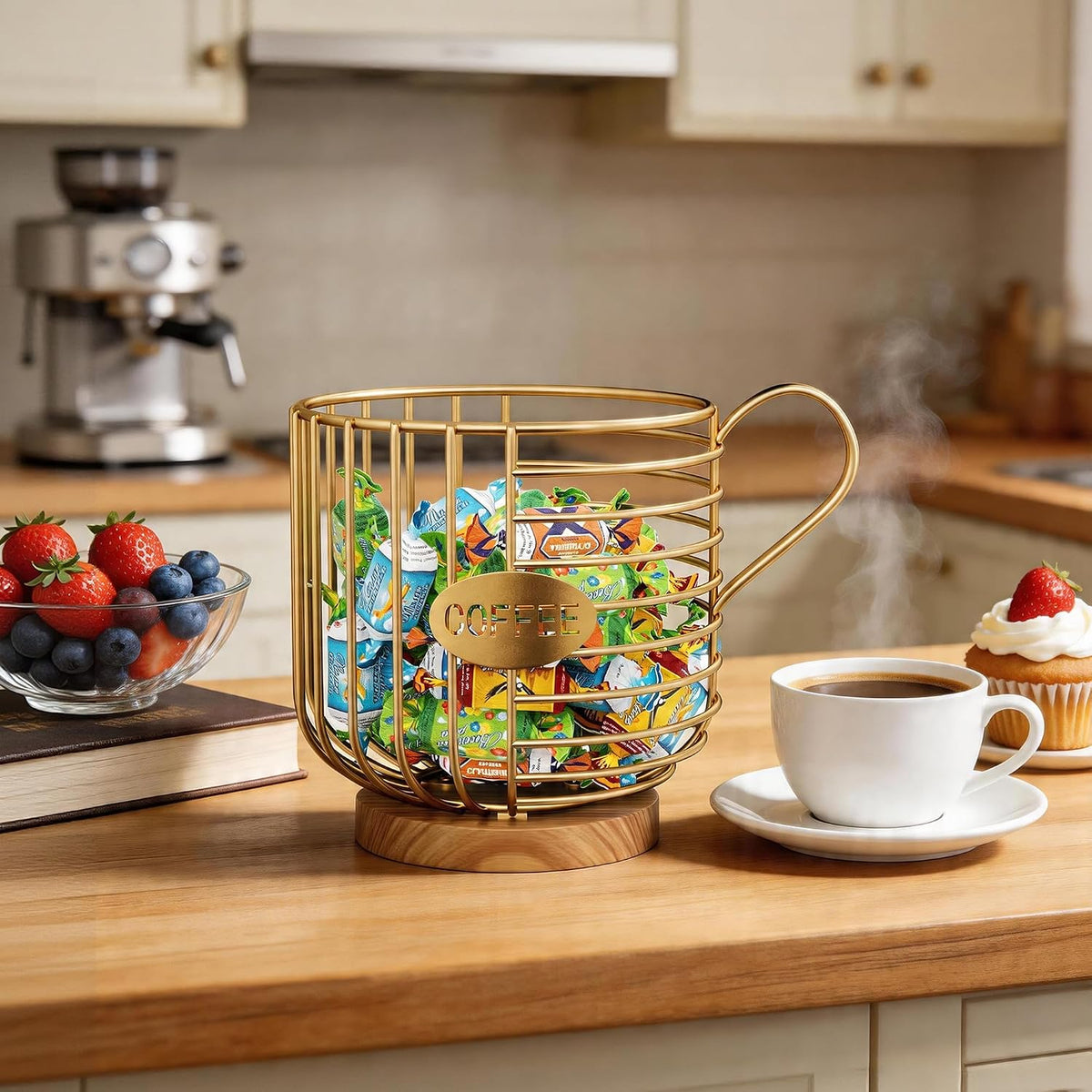 ACCACJEN Coffee Pod Holde,Sturdy Large Capacity Coffee Pod Basket