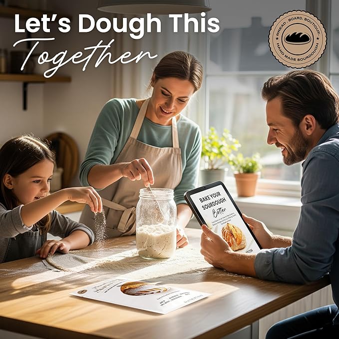 ERNEY Dehydrated Sourdough Starter for Bread Making - Perfect Rise Organic Sourdough Bread Flour with Instruction - Versatile Homemade Pastry Flour Perfect for Artisan Loaf Pizza Muffins - 1 pack