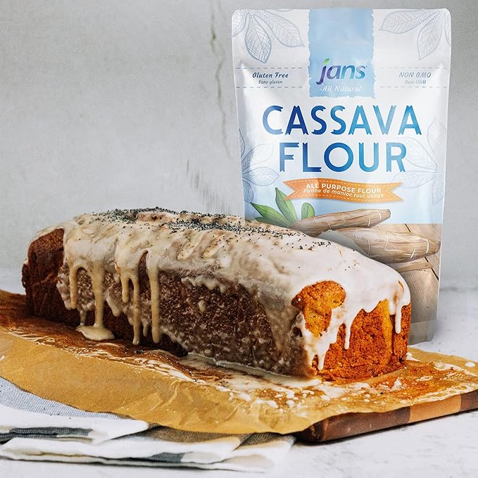 Cassava Flour All-Purpose Flour, 2 lbs (32oz) by Jans | Made from 100% Yuca Root, Non-GMO & Gluten-Free, Grain-Free, Paleo & Vegan Friendly