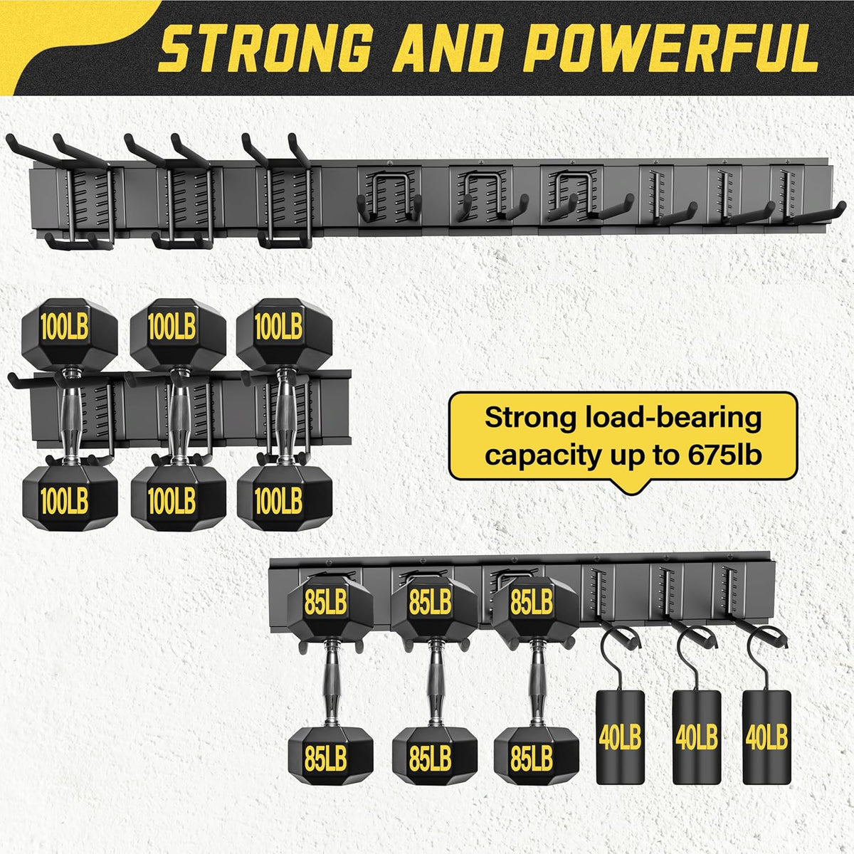 klasit Garage Wall Organizer,15Pack Carries 675 lbs,Garden Tool Organizer