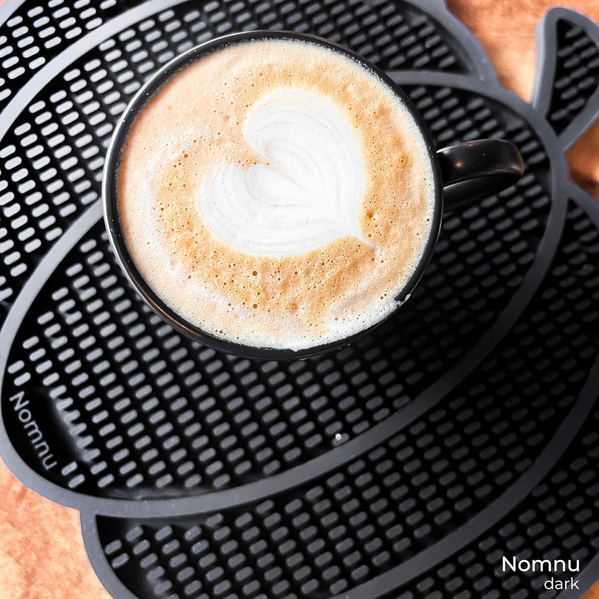Nomnu Pumpkin Coffee Bar Mat, Gothic Halloween Coffee Bar Decor, Black | Non slip base, 1cm thick, 14.8x13.5 inches. Protects counters from spills and scratches year round. Goth Decor