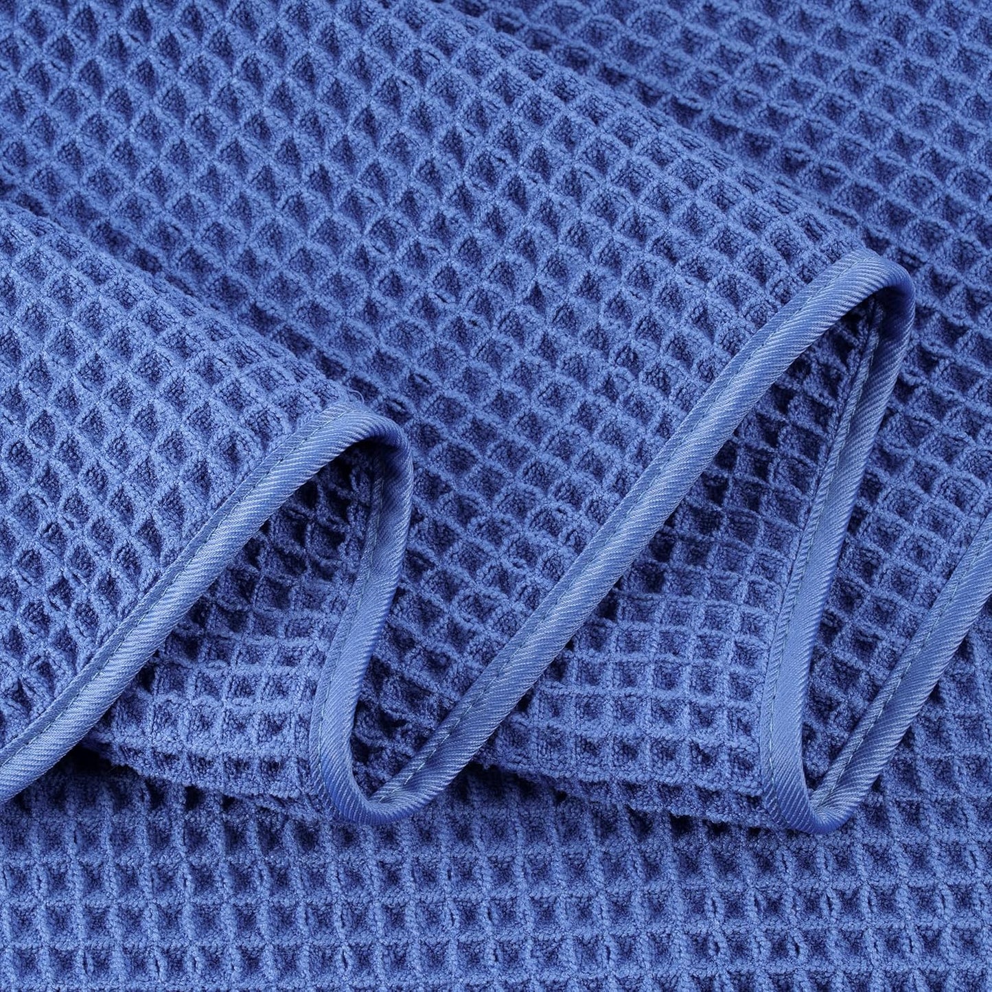 POLYTE 430 GSM Poly Blend Microfiber Quick Dry Waffle Bath Towel, 30x60 in