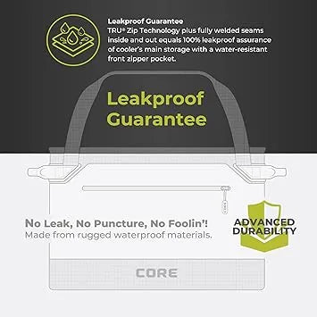 Cooler tote bag carrying handles and portable travel accessory design detail