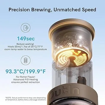 Pocket sized electric coffee machine ground coffee adapter outdoor camping