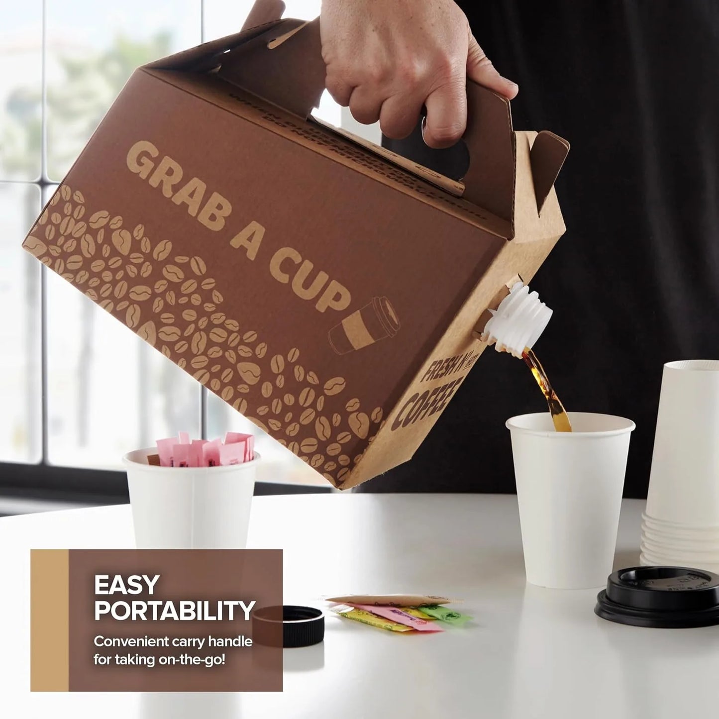 oz insulated drink carrier box for restaurants cafes and outdoor party catering