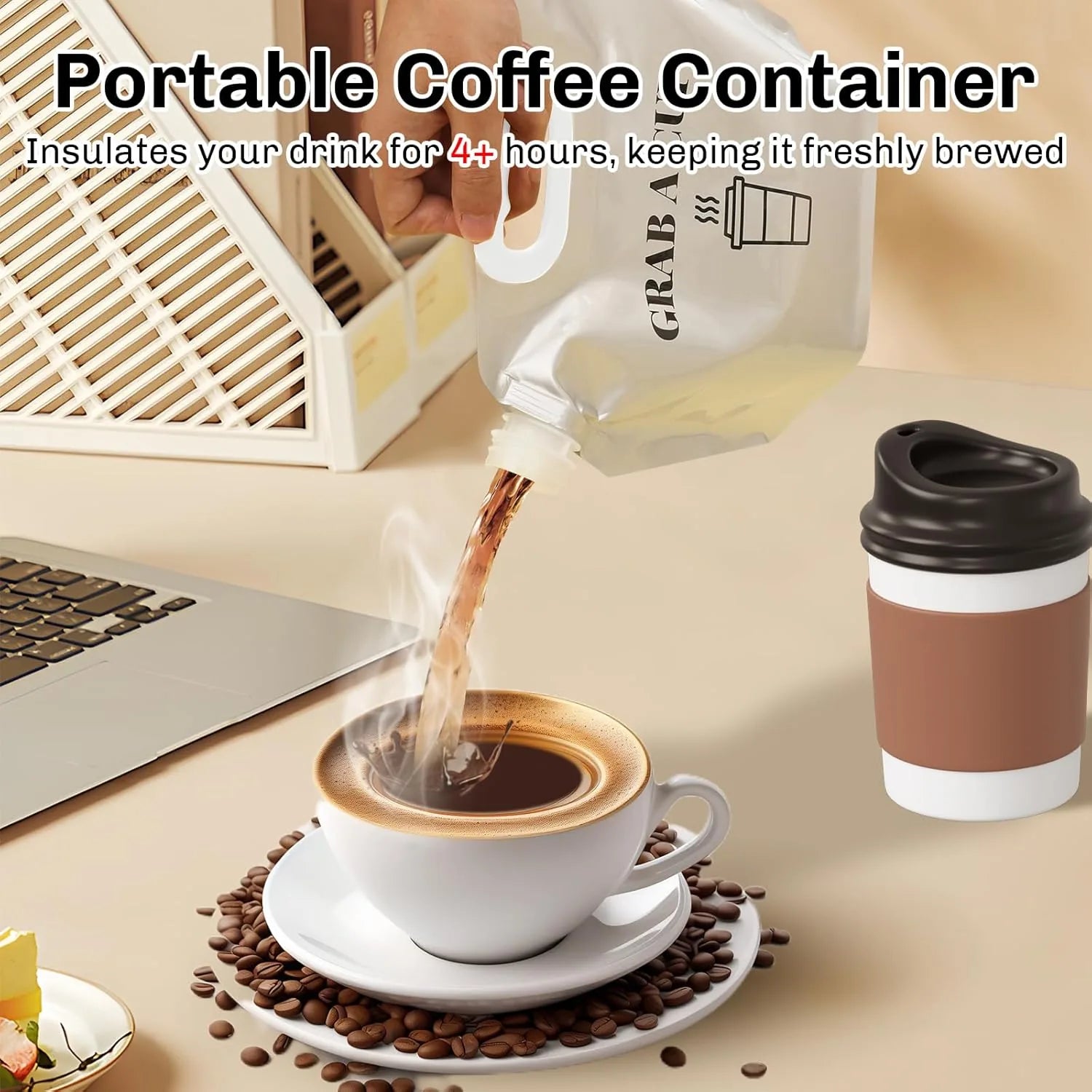 Disposable coffee dispensers bulk pack takeout beverage carrier