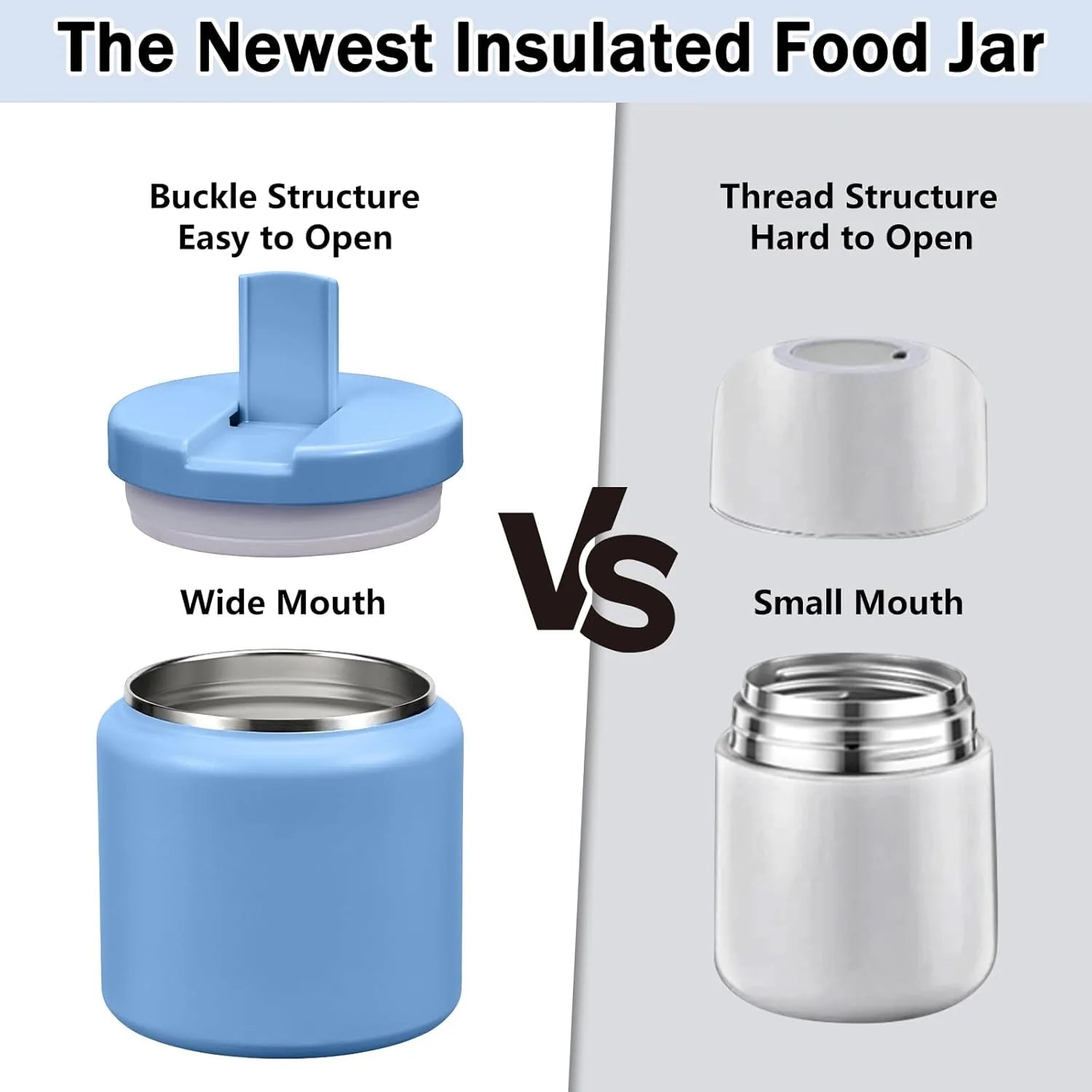 oz stainless steel wide mouth leak proof lunch container school picnic