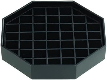 Rattleware 4” Octagonal Black Plastic Drip Tray - Versatile Honeycomb Grid Design, Easy to Clean & Detachable, Enhanced