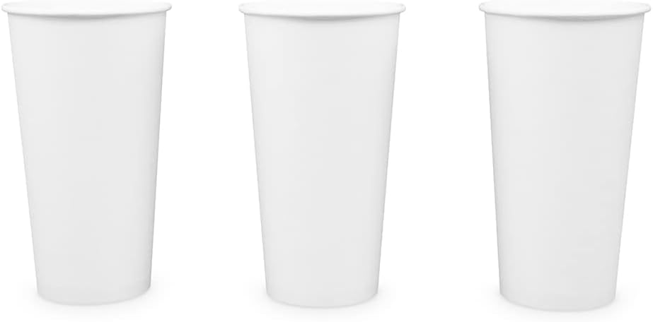 Paper Cups 20 oz 200 Pack for Coffee & Tea Made in USA | Bulk 200 Count for Home, Office, Restaurant