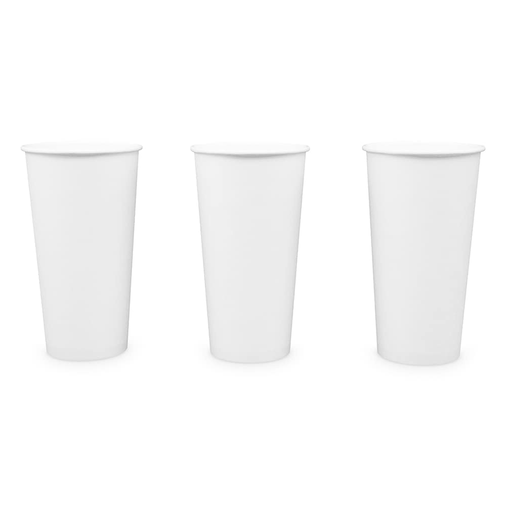 Paper Cups 20 oz 500 Pack for Coffee & Tea 20 oz Made in USA, Bulk 500 Count for Home, Office, Restaurants & Parties