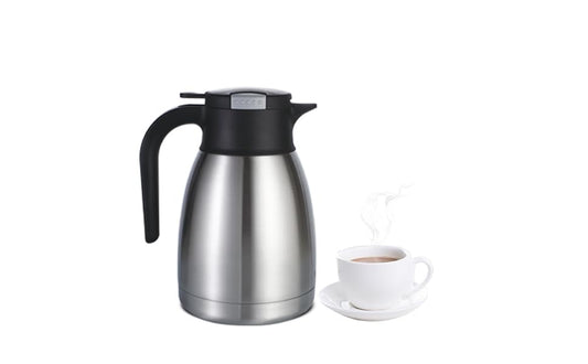 Heritage66 Thermal Coffee Carafe Dispenser, Triple Wall Stainless Steel, Vacuum Insulated, 34 oz/1 Liter, Keeps Hot 12 Hours (1 Liter/ 34 Oz)
